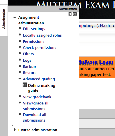 Assignment Menu